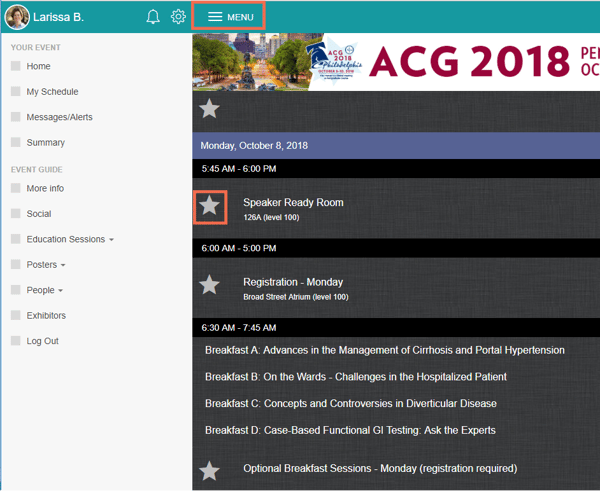 ACG 2018 app