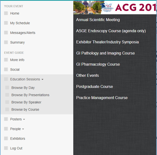 ACG 2018 education sessions