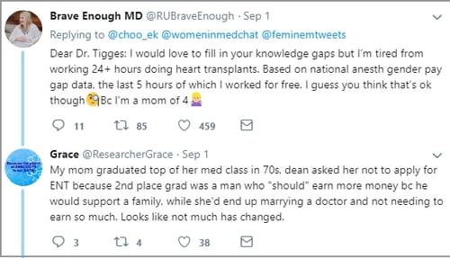 Retort to Tigges pay gap comment