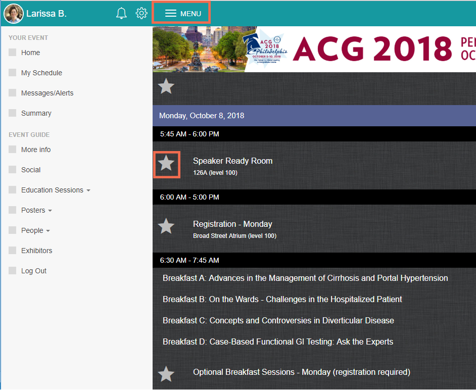 ACG 2018: Get the App and Get Organized